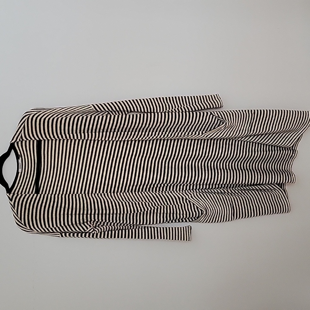 Woven Striped Cardigan
